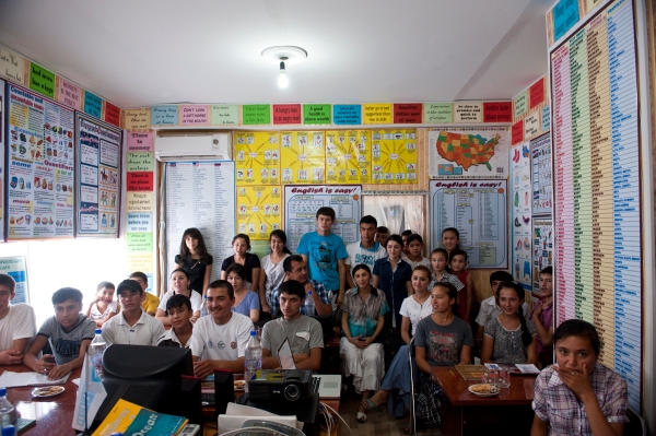 Isfara, Tajikistan classroom